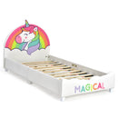 Children Twin Size Upholstered Platform Single Bed by LJGDeals