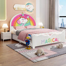 Children Twin Size Upholstered Platform Single Bed by LJGDeals