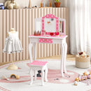 Princess Pretend Play Makeup Dressing Table with Cute Polka Dot Print-Pink by LJGDeals