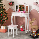 Kids Vanity Set with Drawer and 3 Makeup Accessories-Pink by LJGDeals