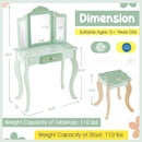 Kids Vanity Set with Tri-folding Mirror