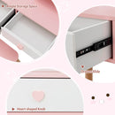 2 in 1 Wooden Princess Kids Vanity Set with Mirror-White by LJGDeals