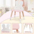 2 in 1 Wooden Princess Kids Vanity Set with Mirror-White by LJGDeals