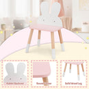 2 in 1 Wooden Princess Kids Vanity Set with Mirror-White