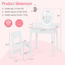 Kids Vanity Set with Lighted Mirror