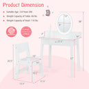 Kids Vanity Set with Lighted Mirror