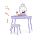Kids Vanity Set with Lighted Mirror with Adjustable Brightness and Large Drawer by LJGDeals
