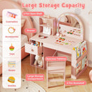 Kids Vanity Table and Chair Set with Lighted Mirror for Kids Aged 3+ Years Old by LJGDeals