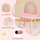 Kids Vanity Table and Chair Set with Cloud-shaped Mirror and Open Shelf by LJGDeals