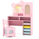 Kids Vanity with Lights and 5 Drawers for Kids Aged 3+ Years Old by LJGDeals