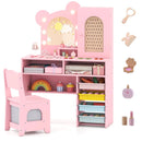 Kids Vanity with Lights and 5 Drawers for Kids Aged 3+ Years Old by LJGDeals