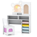 Kids Vanity with Lights and 5 Drawers for Kids Aged 3+ Years Old by LJGDeals