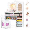 Kids Vanity with Lights and 5 Drawers for Kids Aged 3+ Years Old by LJGDeals