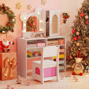 Kids Vanity with Lights and 5 Drawers for Kids Aged 3+ Years Old