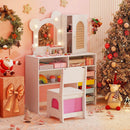 Kids Vanity with Lights and 5 Drawers for Kids Aged 3+ Years Old by LJGDeals