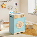 Kids Washer Playset Toy Washing Machine with Laundry Detergent-Blue by LJGDeals