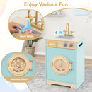 Kids Washer Playset Toy Washing Machine with Laundry Detergent-Blue by LJGDeals