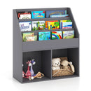Kids Wooden Bookshelf Bookcase Children Toy Storage Cabinet Organizer-White by LJGDeals