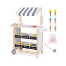 Kids Wooden Ice Cream Cart with Chalkboard and Storage for over 3 Years Old-White