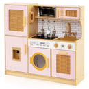 Kids Wooden Kitchen Playset with Realistic Lights and Sounds by LJGDeals