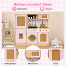 Kids Wooden Kitchen Playset with Realistic Lights and Sounds by LJGDeals