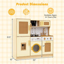 Kids Wooden Kitchen Playset with Realistic Lights and Sounds by LJGDeals