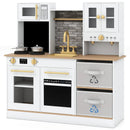 Kids Wooden Kitchen Playset with Stoves Sound Light for 3+ Years Old-White by LJGDeals
