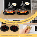 Kids Wooden Kitchen Playset with Stoves Sound Light for 3+ Years Old-White by LJGDeals