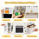 Kids Wooden Kitchen Playset with Stoves Sound Light for 3+ Years Old-White by LJGDeals
