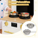 Kids Wooden Kitchen Playset with Stoves Sound Light for 3+ Years Old-White by LJGDeals