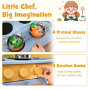Wooden Mud Kitchen with 2 Sinks and 4 Stoves by DirectDeals