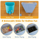 Wooden Mud Kitchen with 2 Sinks and 4 Stoves by LJGDeals