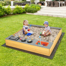 Wooden Sandbox Kids Sand Pit with Kitchen Playset Accessories for 3-8 Years Old by LJGDeals