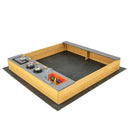 Wooden Sandbox Kids Sand Pit with Kitchen Playset Accessories for 3-8 Years Old by LJGDeals