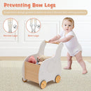 Kids Wooden Shopping Cart with Rubber Wheels by LJGDeals