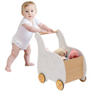 Kids Wooden Shopping Cart with Rubber Wheels by LJGDeals