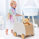 Kids Wooden Shopping Cart with Rubber Wheels by LJGDeals