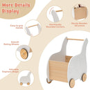 Kids Wooden Shopping Cart with Rubber Wheels by LJGDeals