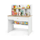Kids Wooden Study Desk Writing Table with Hutch and Drawer by DirectDeals