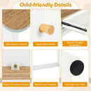Kids Wooden Study Desk Writing Table with Hutch and Drawer by DirectDeals