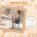 Kids Wooden Table and Chairs Set 3-Piece Toddler Furniture with Pine Wood Frame by LJGDeals
