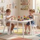 Kids Wooden Table and Chairs Set 3-Piece Toddler Furniture with Pine Wood Frame by LJGDeals