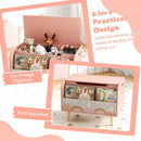 Kids Wooden Toy Box with Front Bookshelf and 4 Solid Wood Legs for Playroom by LJGDeals