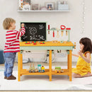 Kids Wooden Toy Workbench with Storage Space and Blackboard by LJGDeals