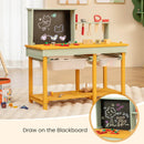 Kids Wooden Toy Workbench with Storage Space and Blackboard by LJGDeals