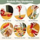 Kids Wooden Toy Workbench with Storage Space and Blackboard by LJGDeals