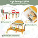 Kids Wooden Toy Workbench with Storage Space and Blackboard by LJGDeals
