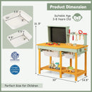 Kids Wooden Toy Workbench with Storage Space and Blackboard by LJGDeals