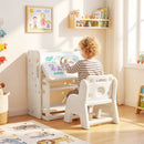 Kids Writing Desk and Chair Set with Side Bookshelves by LJGDeals