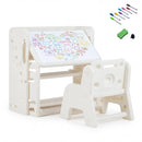 Kids Writing Desk and Chair Set with Side Bookshelves by LJGDeals